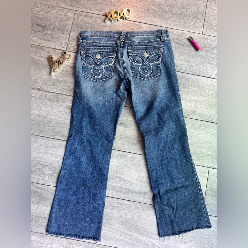 Plastic by Sly Juniors Boot Cut Denim Fit & Flare Jeans size 11 - Picture 2 of 8